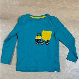 Kids Teal Long Sleeve Shirt with Truck Design